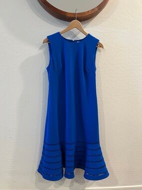 Calvin Klein Royal Blue Sleeveless Midi Dress